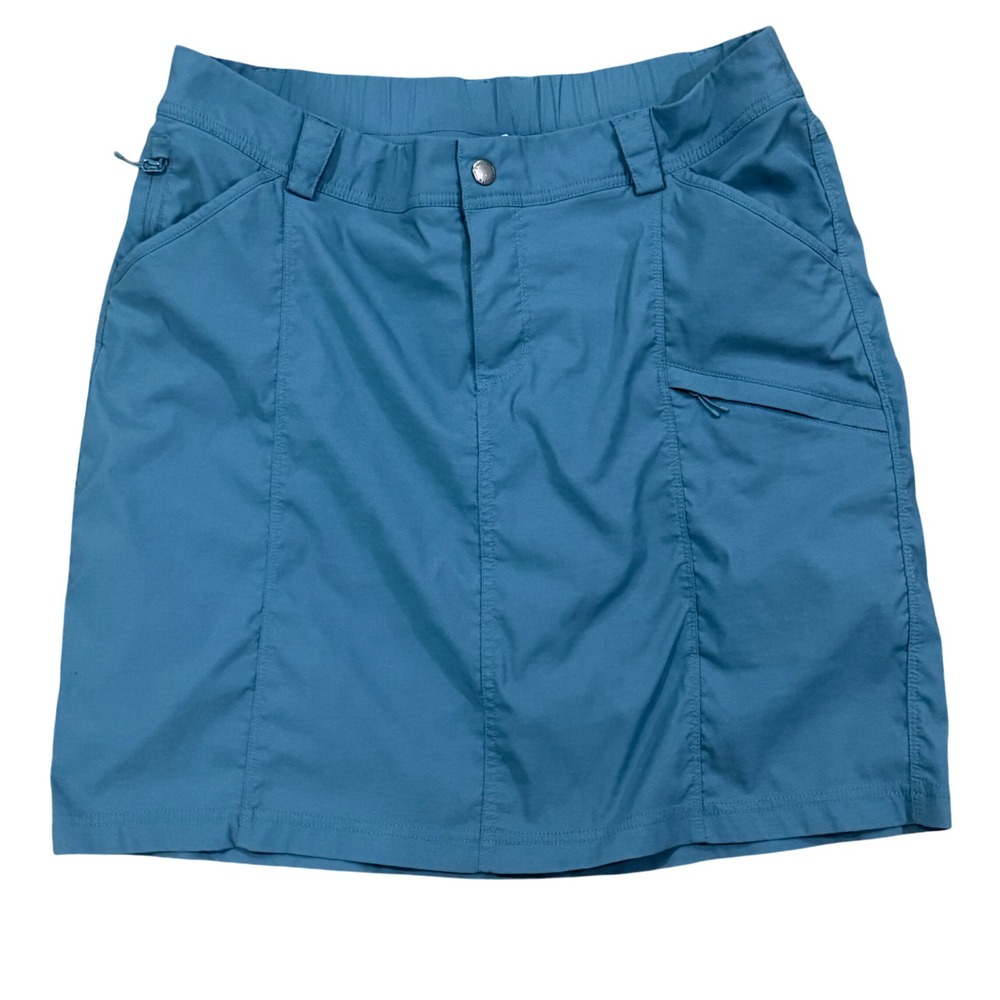Duluth Trading Co Teal Dry on the Fly Skort Original Snap Waist Size 16